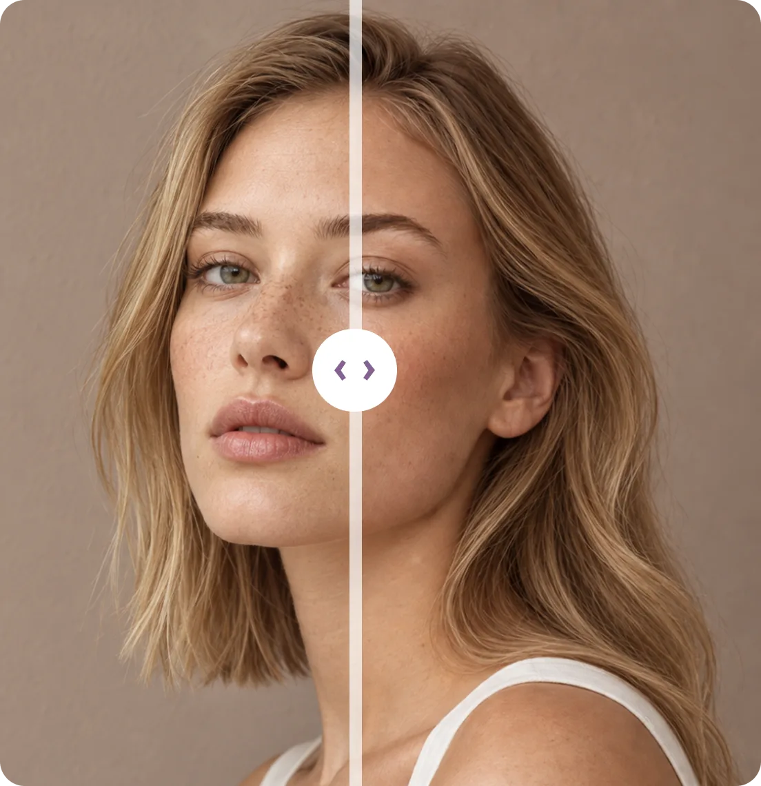 Hairstyle before and after