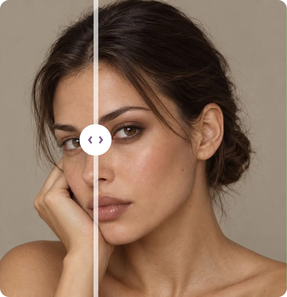 Makeup before and after